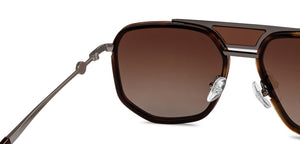 Gunmetal Square Full Rim Unisex Sunglasses by John Jacobs-208139