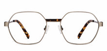 Load image into Gallery viewer, Gunmetal Hexagonal Full Rim Unisex Eyeglasses by John Jacobs-150957