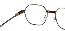 Load image into Gallery viewer, Gunmetal Hexagonal Full Rim Unisex Eyeglasses by John Jacobs-150957