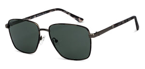 Gunmetal Square Full Rim Unisex Sunglasses by Vincent Chase Polarized-151108