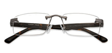 Load image into Gallery viewer, Gunmetal Rectangle Rimless Unisex Eyeglasses by Vincent Chase-200815