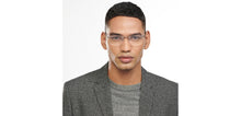 Load image into Gallery viewer, Gunmetal Rectangle Rimless Unisex Eyeglasses by Vincent Chase-200801