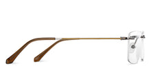 Load image into Gallery viewer, Gunmetal Rectangle Rimless Unisex Eyeglasses by Vincent Chase-200801