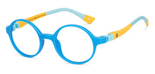 Load image into Gallery viewer, Sky Blue Round Full Rim Kid Eyeglasses by Hooper-149858