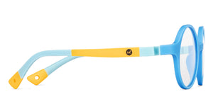 Sky Blue Round Full Rim Kid Eyeglasses by Hooper-149858