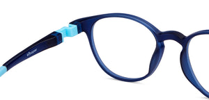 Blue Round Full Rim Kid Eyeglasses by Hooper-149844