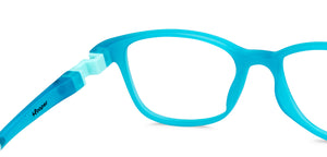 Blue Rectangle Full Rim Kid Eyeglasses by Hooper-149847