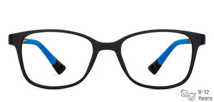 Black Rectangle Full Rim Kid Eyeglasses by Hooper-149862