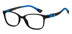 Black Rectangle Full Rim Kid Eyeglasses by Hooper-149862