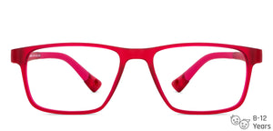 Pink Rectangle Full Rim Kid Eyeglasses by Hooper-149850