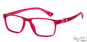 Pink Rectangle Full Rim Kid Eyeglasses by Hooper-149850
