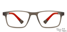 Load image into Gallery viewer, Grey Rectangle Full Rim Kid Eyeglasses by Hooper-149867