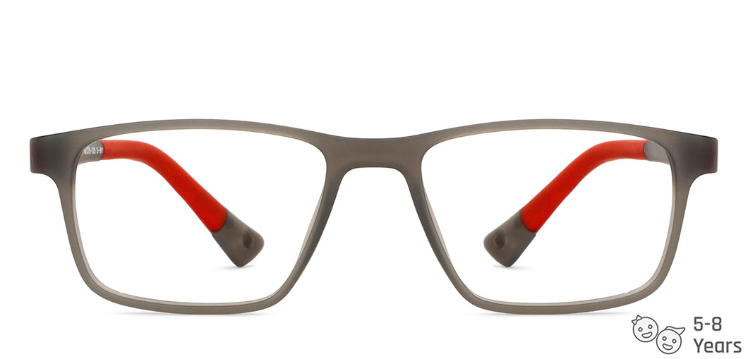 Grey Rectangle Full Rim Kid Eyeglasses by Hooper-149867