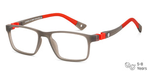 Grey Rectangle Full Rim Kid Eyeglasses by Hooper-149867