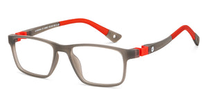 Grey Rectangle Full Rim Kid Eyeglasses by Hooper-149867