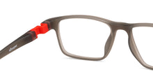 Load image into Gallery viewer, Grey Rectangle Full Rim Kid Eyeglasses by Hooper-149867