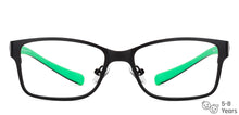 Load image into Gallery viewer, Black Rectangle Full Rim Kid Eyeglasses by Hooper-149889