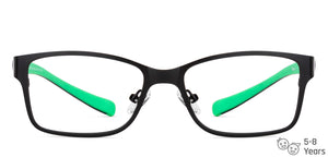 Black Rectangle Full Rim Kid Eyeglasses by Hooper-149889