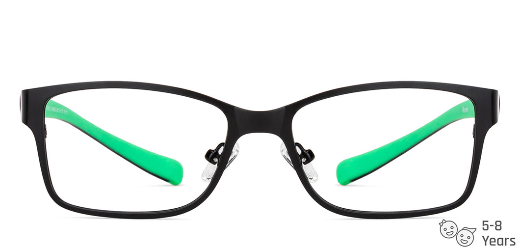 Black Rectangle Full Rim Kid Eyeglasses by Hooper-149889