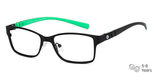 Black Rectangle Full Rim Kid Eyeglasses by Hooper-149889