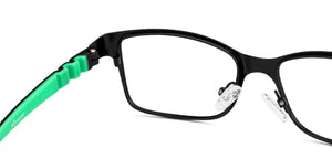 Black Rectangle Full Rim Kid Eyeglasses by Hooper-149889