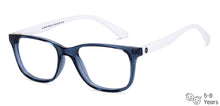 Load image into Gallery viewer, Blue Rectangle Full Rim Kid Eyeglasses by Hooper-150021