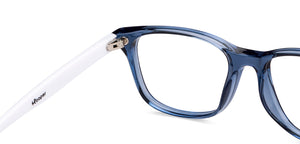 Blue Rectangle Full Rim Kid Eyeglasses by Hooper-150021
