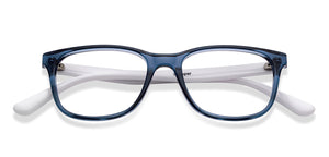 Blue Rectangle Full Rim Kid Eyeglasses by Hooper-150021