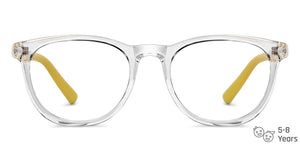 Transparent Round Full Rim Kid Eyeglasses by Hooper-150025