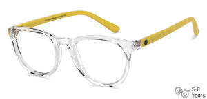 Transparent Round Full Rim Kid Eyeglasses by Hooper-150025
