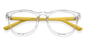 Transparent Round Full Rim Kid Eyeglasses by Hooper-150025
