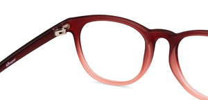 Maroon Round Full Rim Kid Eyeglasses by Hooper-150027