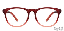 Load image into Gallery viewer, Maroon Round Full Rim Kid Eyeglasses by Hooper-150040