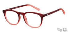 Load image into Gallery viewer, Maroon Round Full Rim Kid Eyeglasses by Hooper-150040