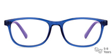 Load image into Gallery viewer, Blue Rectangle Full Rim Kid Eyeglasses by Hooper-150029