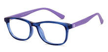 Load image into Gallery viewer, Blue Rectangle Full Rim Kid Eyeglasses by Hooper-150029