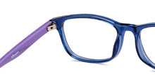 Load image into Gallery viewer, Blue Rectangle Full Rim Kid Eyeglasses by Hooper-150029