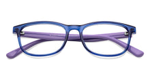 Load image into Gallery viewer, Blue Rectangle Full Rim Kid Eyeglasses by Hooper-150029