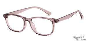 Purple Rectangle Full Rim Kid Eyeglasses by Hooper-150030