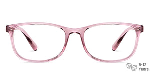Purple Rectangle Full Rim Kid Eyeglasses by Hooper-150041