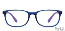 Load image into Gallery viewer, Blue Rectangle Full Rim Kid Eyeglasses by Hooper-150042