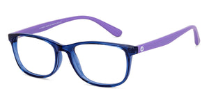 Blue Rectangle Full Rim Kid Eyeglasses by Hooper-150042