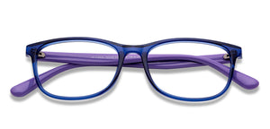 Blue Rectangle Full Rim Kid Eyeglasses by Hooper-150042