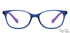 Blue Cat Eye Full Rim Kid Eyeglasses by Hooper-150032