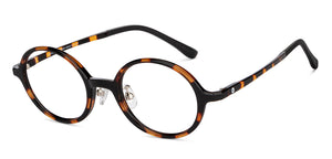 Tortoise Round Full Rim Kids Eyeglasses by Hooper online-201651