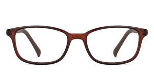 Brown Rectangle Full Rim Kids Eyeglasses by Hooper-201657