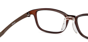 Brown Rectangle Full Rim Kids Eyeglasses by Hooper-201657