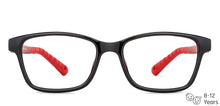 Load image into Gallery viewer, Black Rectangle Full Rim Kid Eyeglasses by Hooper-149901