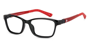 Black Rectangle Full Rim Kid Eyeglasses by Hooper-149901