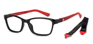 Black Rectangle Full Rim Kid Eyeglasses by Hooper-149901